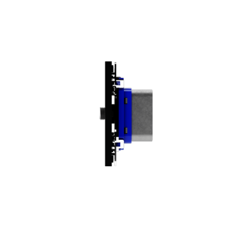 Розетка телевизионная встраиваемая Voltum S70 оконечная TV+SAT, (черный матовый)