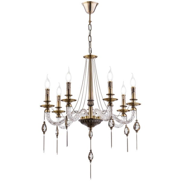 Люстра 7*E14 40Вт Бронза Антик IP20 Charis FR2007PL-07BZ Freya