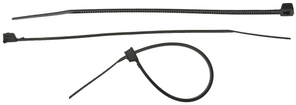 Кабельные стяжки черные КС-Ч2, 4.8 х 400 мм, 25 шт, нейлоновые, Профессионал ЗУБР