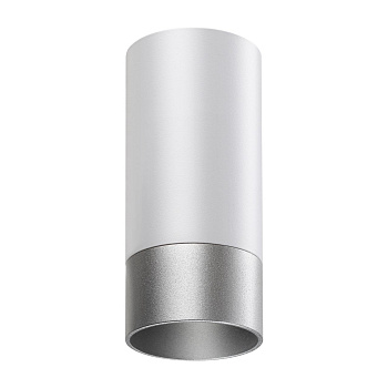 Св-к накл.IP20 GU10 9W 220V SLIM белый/серебро NOVOTECH