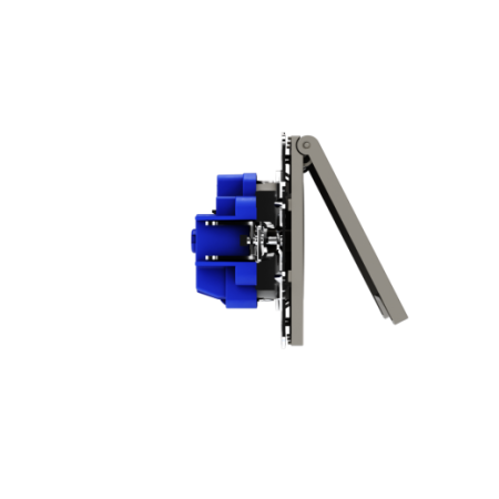 Розетка встраиваемая Voltum S70 с заземлением, защитными шторками и крышкой 16А, (кашемир)