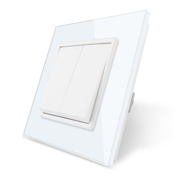 Механический выключатель 2 клавиши Белый Livolo