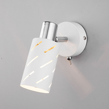 Настенный светильник с плафоном 1*E14 40Вт белый IP20 (20090/1 белый / хром) Eurosvet