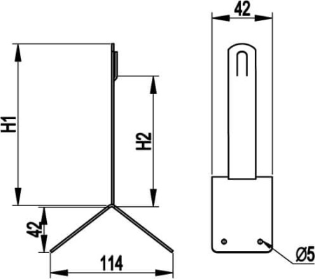 Угловой коньковый зажим, 150 мм, медь DKC