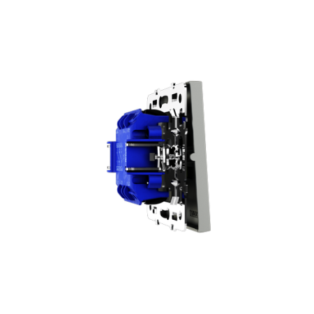 Проходной переключатель встраиваемый Voltum S70 двухклавишный 10А, (сталь)