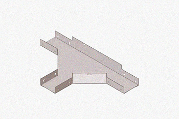 Лоток тройниковый глухой ОТГ 300х65 УТ1,5, оцинкованный лист S1,0