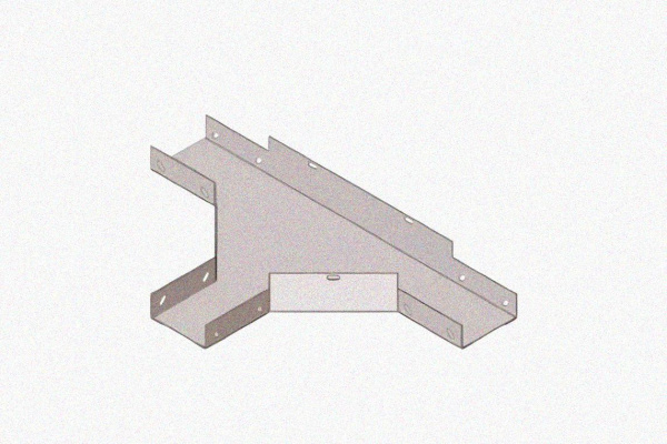 Лоток тройниковый глухой ОТГ 300х65 УТ1,5, оцинкованный лист S1,0