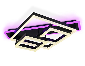 Светильник светодиодный потолочный с пультом FA8533 BK черный 132W 3000K-6400K 630*570*160 (ПДУ РАДИО 2.4G) Ambrella Light