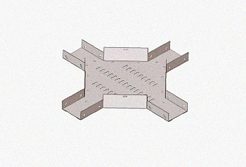 Лоток крестообразный замковый перфорированный КМЗ 100х80 УТ1,5, оцинкованный лист, S1,0