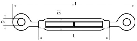 Талреп кольцо-кольцо D8, оцинкованная сталь DKC