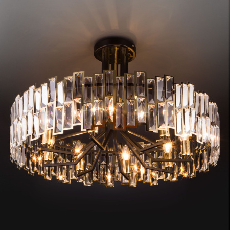 Умный потолочный светильник 8*E14 60Вт золотой, черный IP20 Zolletta (339/8 золото / черный) Bogate's