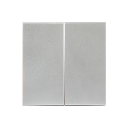 Валенсия Лицевая панель выключателя 2-кл, 10А сталь EKF