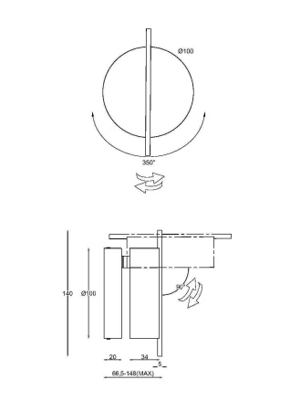 Настенный светильник (бра) LED 4Вт Белый IP20 Nuance MOD180WL-L4W3K1 Maytoni