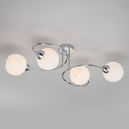 Потолочная люстра с плафонами 4*E27 40Вт хром IP20 (30136/4 хром) Eurosvet