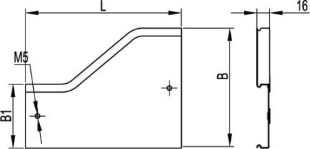 Крышка RRS на переходник левостор. 300/100, цинк-ламельная DKC