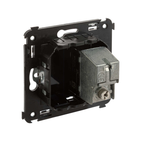 Розетка TV проходная в стену, "Avanti", "Черный квадрат" DKC