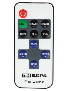 Контроллер для св/д лент и модулей MONO-RF 12V 6A 72W IP20, 1 канал, пульт 11 кнопок, TDM
