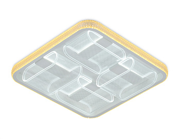 Потолочный светодиодный светильник с пультом FA627 WH белый 126W 500*500*110 (ПДУ РАДИО 2.4) Ambrella Light