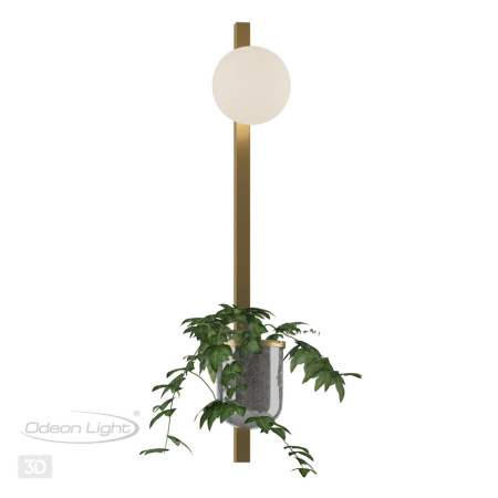 Настенный св-к E14 1*40W 220V FLOWER золото/белый C ODEON LIGHT