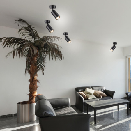 Накл.св-к IP20 GU10 50W 220V PIPE черный NOVOTECH