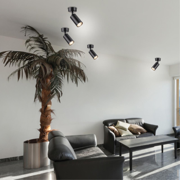 Накл.св-к IP20 GU10 50W 220V PIPE черный NOVOTECH