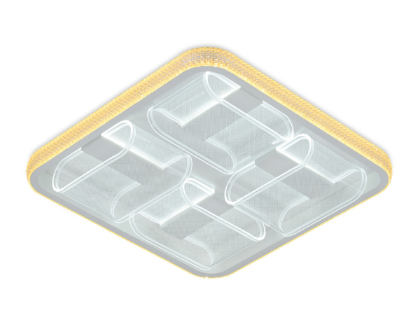 Потолочный светодиодный светильник с пультом FA627 WH белый 126W 500*500*110 (ПДУ РАДИО 2.4) Ambrella Light