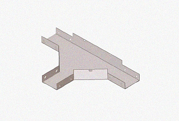 Лоток тройниковый глухой ОТГ 100х50 У3, окрашенный, S1,0