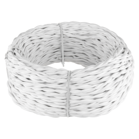 Ретро кабель витой 2х1,5 (белый) 20 м Werkel