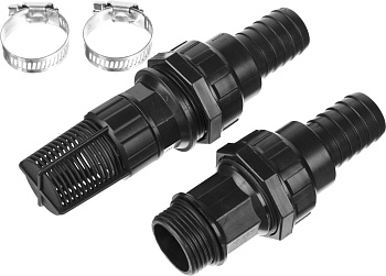 Набор для всасывающих шлангов: Обратный клапан с фильтром, адаптер, два хомута ЗУБР