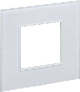 SKANDY Рамка 1-местная SK-F21W стекло арктический белый IEK