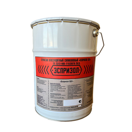 Герметик огнестойкий ЭСПРИЗОЛ SDF-1 однокомпонентный силиконовый для заделки универсальных кабельных проходок, метал. ведро 15 кг Ostec