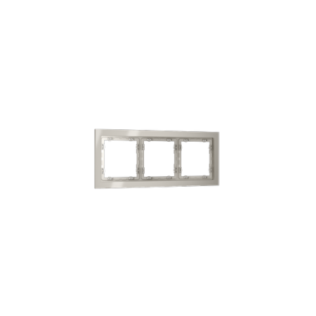 Рамка стеклянная Voltum S70 на 3 поста, (кашемир, стекло)