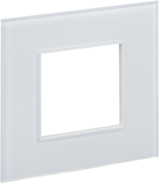 SKANDY Рамка 1-местная SK-F21W стекло арктический белый IEK