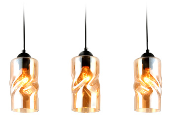 Подвесной светильник TR3556/3 BK/TI черный/янтарь E27 max 40W 570*110*1200 Ambrella Light