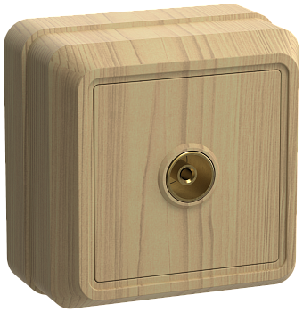 Розетка 1-местная ОУ телевизионная РТВ20-ОС ОКТАВА сосна IEK