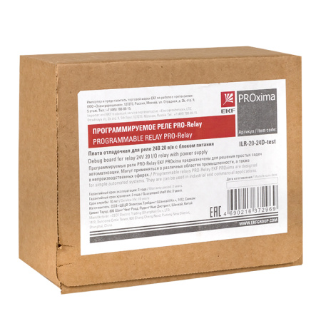Плата отладочная для реле 24В 20 в/в с блоком питания PROxima EKF