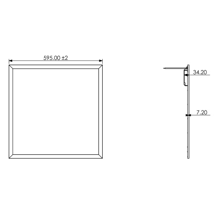 Светодиодная панель IP40 595x595x8 40Вт 3420Лм 4000К СЕР SPL-510-S-40K-040 ЭРА