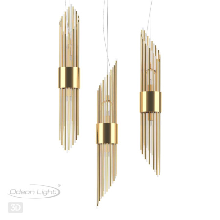 Подвес G9 2*40W FLAMBI золото/металл/стекло ODEON LIGHT