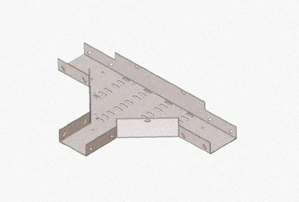 Лоток тройниковый замковый перфорированный ОТЗ 300х80 УХЛ1, оцинкованный лист, S1,2