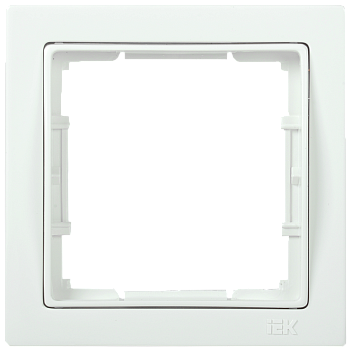 Рамка 1-местная квадратная РУ-1-ББ BOLERO Q1 белый IEK