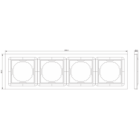 Donel A07 Wave матовый кремовый рамка 4-я, серия DB