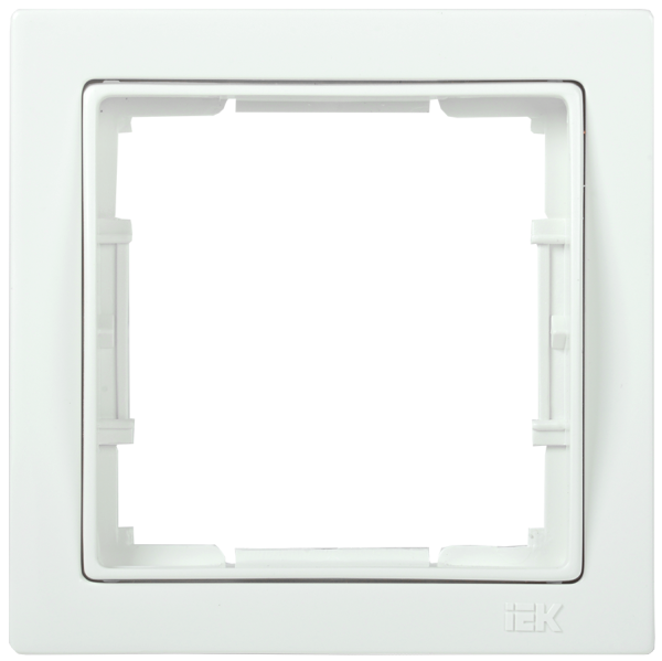 Рамка 1-местная квадратная РУ-1-ББ BOLERO Q1 белый IEK