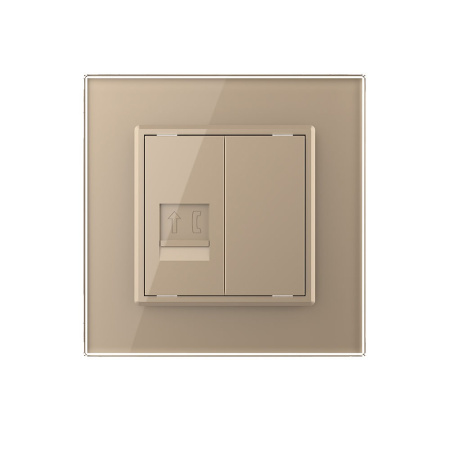 Розетка телефон Золотая Livolo