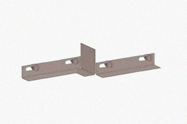 Соединитель-переходник замковый ПУгЛЗ 100х100 УХЛ1 (левый), оцинкованный лист, S1,0