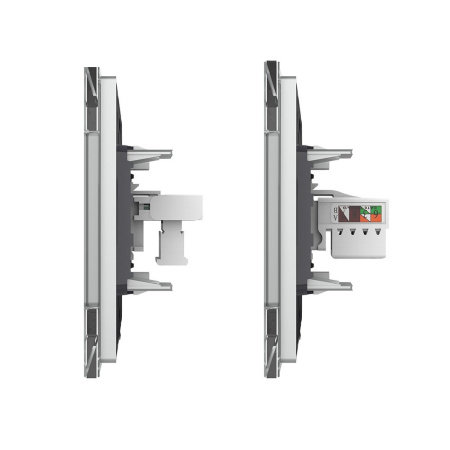 Розетка ТЛФ/КОМП RJ-45 Серая Livolo