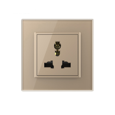Розетка электрическая универсальная 16А 1 пост, цвет золотой Livolo
