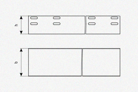 Лоток глухой ЛМГ 65х65х2000 УХЛ1, оцинкованный лист S1,5