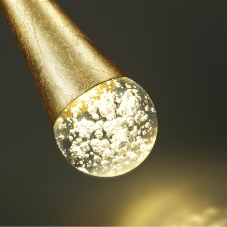 Настенный св-к IP20 GU10 LED max 6W GOTA прозрачн/золот фольг-ние ODEON LIGHT