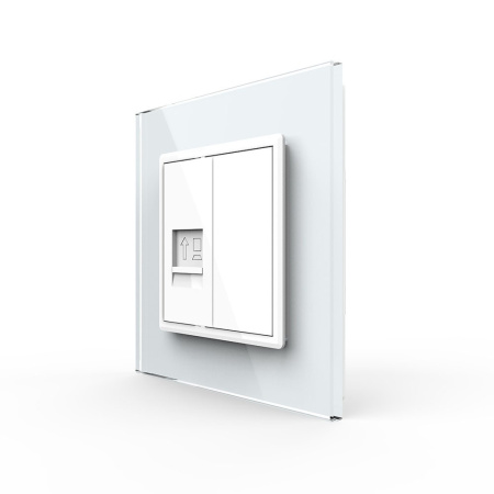 Розетка КОМП RJ-45 Белая Livolo