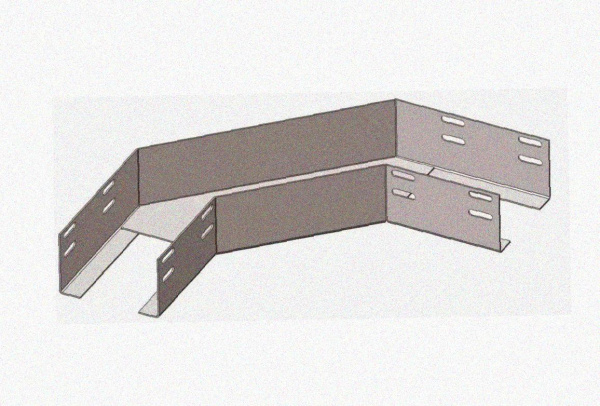 Лоток угловой глухой КГГ 100х50-135 У3 поворот на 135, окрашенный, S1,0
